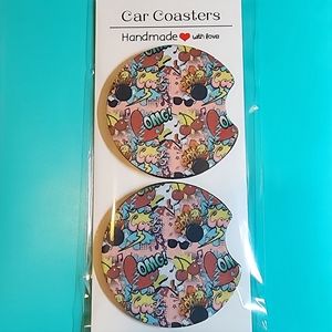 Pop Art Car Truck Cup Holder Car Coasters